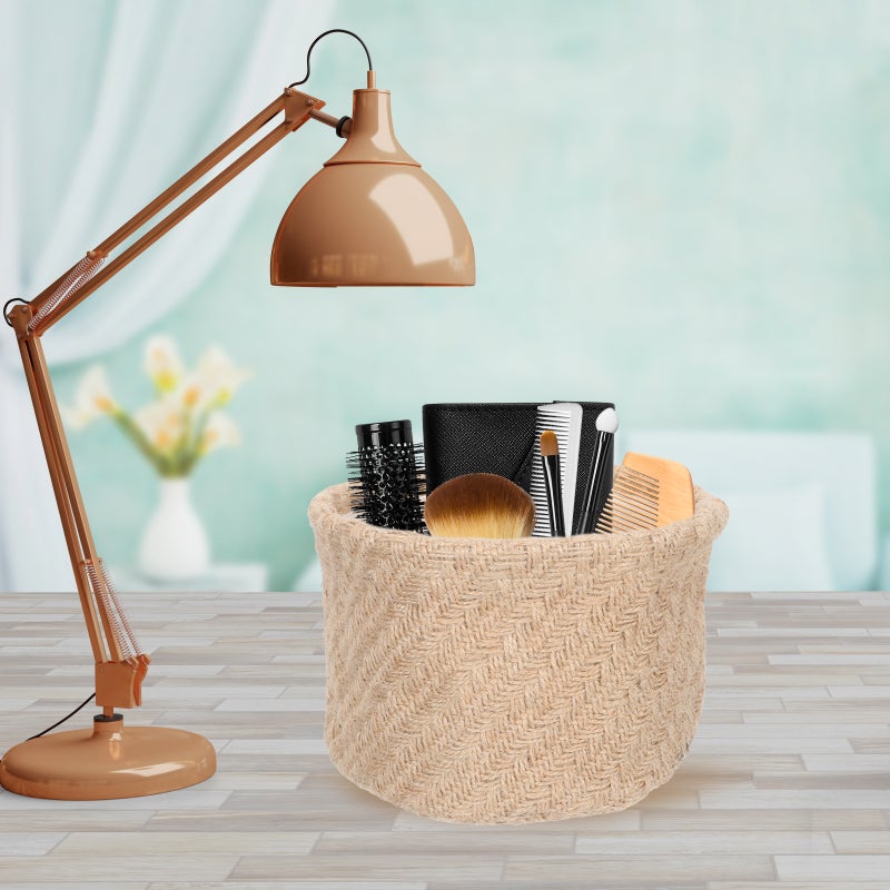Household Woven Storage Basket Multipurpose Storage Basket Sundries Organizer - Image 1