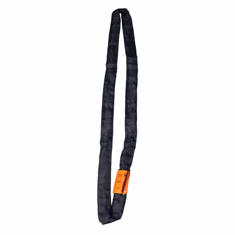 PRIORMAN Heavy Duty Round Sling Rope for Aerial Lyra Hoop Rig Aerial Silks Handing 2600LBS 3ft Hand Loop Strap Training Gymnastics Black