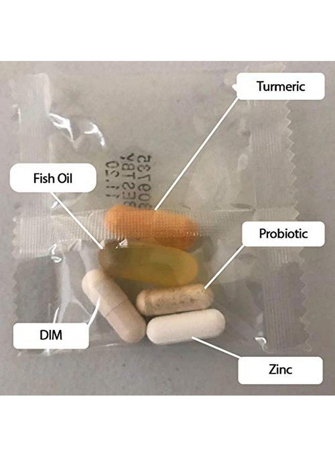 DrFormulas حزم دعم البشرة الواضحة من ديرمتلا ؛ حبوب مع الزنك والبروبيوتيك والدييم ؛ مكملات للنساء والمراهقين والرجال مع بروبيوتيك نيكسا بايوتيك والكركم وزيت السمك إمداد لمدة شهر - Image 3