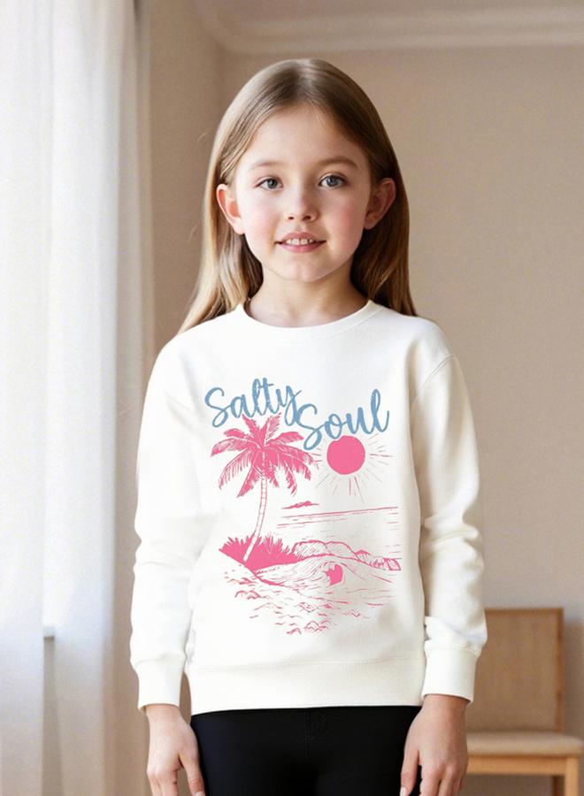 تايك تو طقم سويت شيرت بطبعة جرافيك مع ليقنز - Image 4