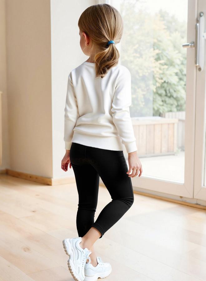 تايك تو طقم سويت شيرت بطبعة جرافيك مع ليقنز - Image 3