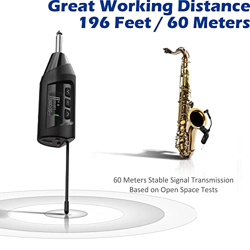 SGPRO Wireless Saxophone Microphone System, Clip-On Instrument Microphone for Sax and Trumpet, Preset EQ & Echo Level 196 Ft Transmission Rechargeable Compact Transmitter and Receiver 4.5 Hours - Image 2