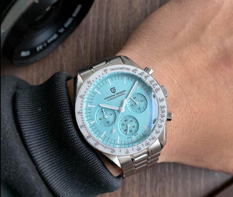 RollsTimi  Pagani Design 1701 V3 Men's Chronograph Quartz Dial 40mm VK63 Movement Stainless Steel Mirror Sapphire Watch 100 Meter Water Resistant Sport Watch - Image 2