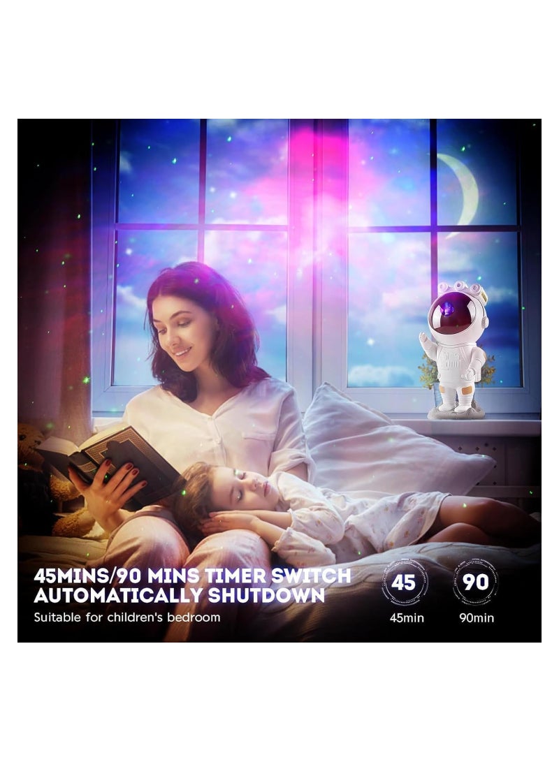 Astronaut Galaxy Star Projector Starry Night Light Projector with Nebula,Timer and Remote Control, Bedroom and Ceiling, Gifts for Children and Adults, Acrylonitrile Butadiene Styrene, White - Image 5