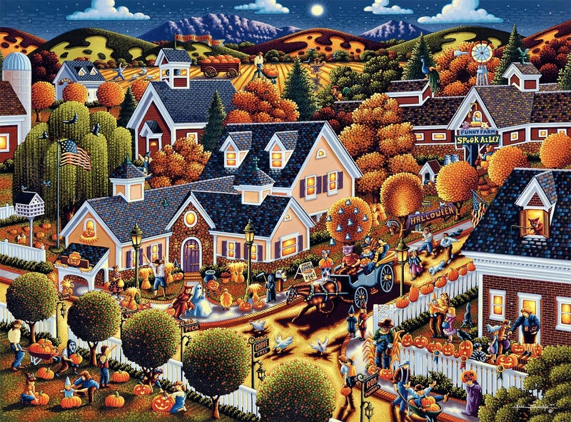 Buffalo Games – Dowdle - All Hallow's Eve- 1000 Piece Halloween Jigsaw Puzzle - Festive Puzzle for Adults Fall Artwork and Hours of Relaxing Fun - Finished Size 26.75 x 19.75 - Image 2