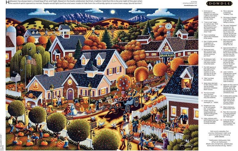 Buffalo Games – Dowdle - All Hallow's Eve- 1000 Piece Halloween Jigsaw Puzzle - Festive Puzzle for Adults Fall Artwork and Hours of Relaxing Fun - Finished Size 26.75 x 19.75 - Image 5