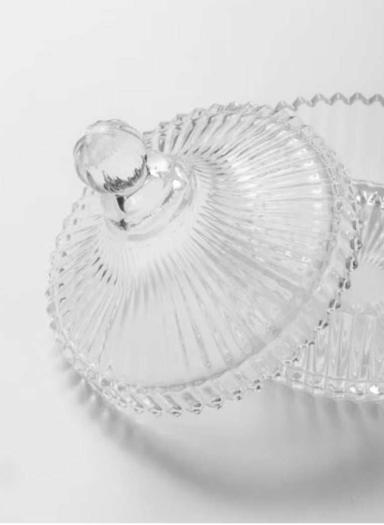 تمرية زجاج بغطاء زجاج شفاف 2قطع - Image 4