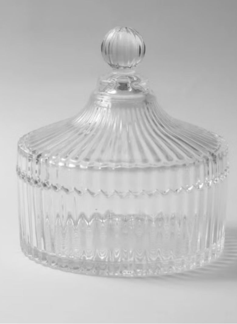 تمرية زجاج بغطاء زجاج شفاف 2قطع - Image 2