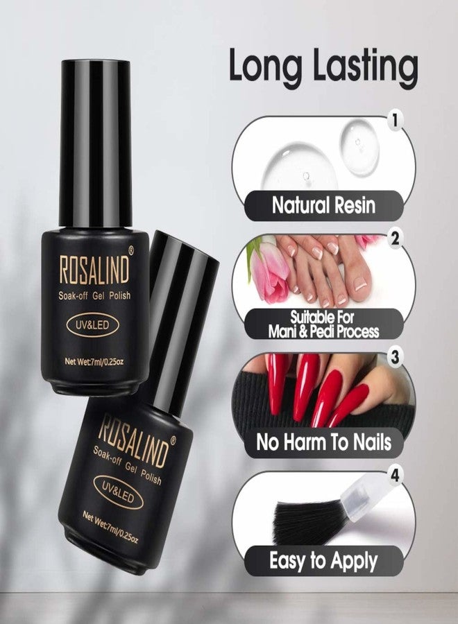 ROSALIND Gel Nail Polish UV LED Nail Polish Nail Manicure Long Lasting Nail Art Color Gel Need UV Lamp to Cure UV Gel Polish (7ml-A393) - Image 5