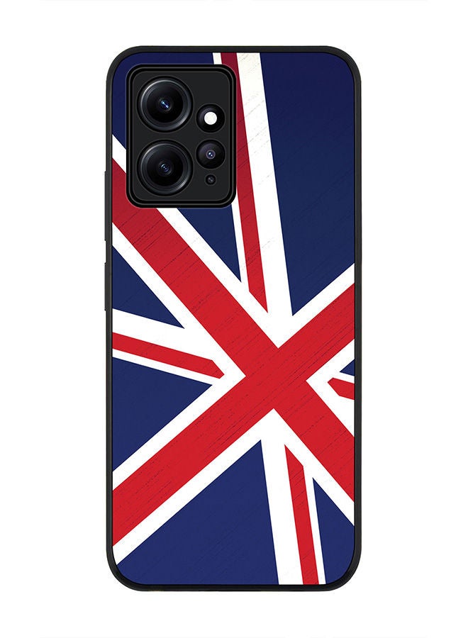 Stylizedd Rugged Black edge case for Redmi Note 12 4G Slim fit Soft Case Flexible Rubber Edges Anti Drop TPU Gel Thin Cover - Flag Of UK - Image 1