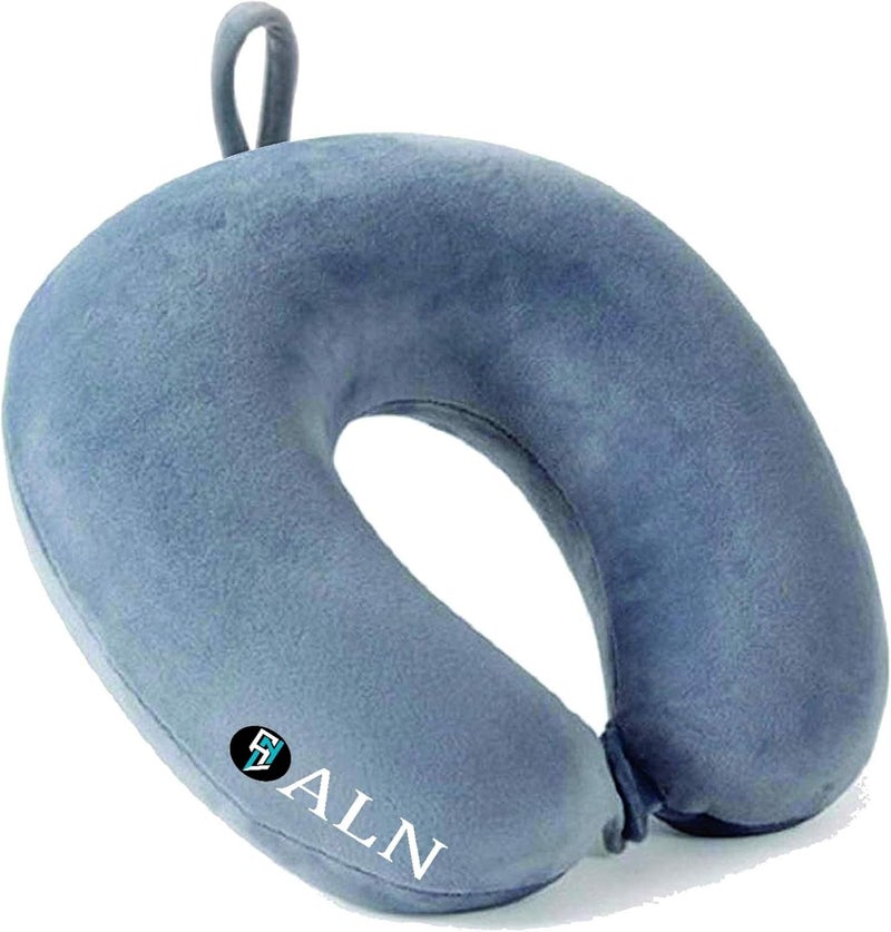 ALN® Premium Velvet Travel Neck Pillow for Travelling and Sleeping in Airplane Flight, Cab, Car, Train, Bus for Men and Women Head Rest Neck Holder Pillow for Pain Relief - Image 1