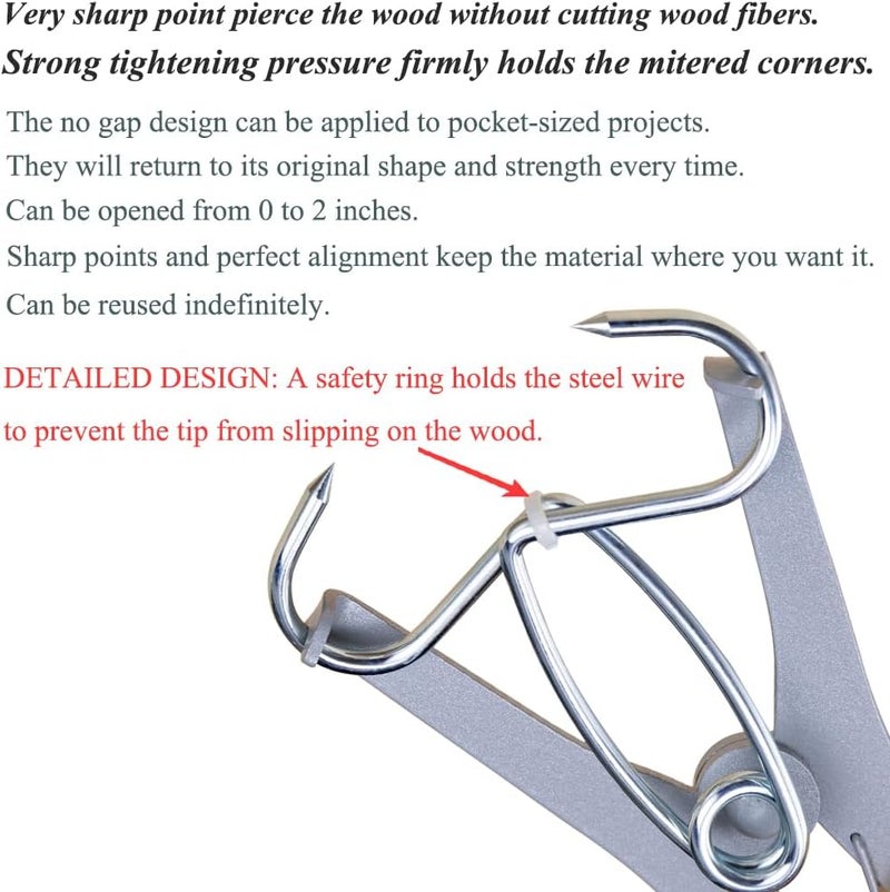 Feiyang Miter Spring Clamps Kit for Woodworking,Picture Frames,Wood Trim,Moldings - Image 3
