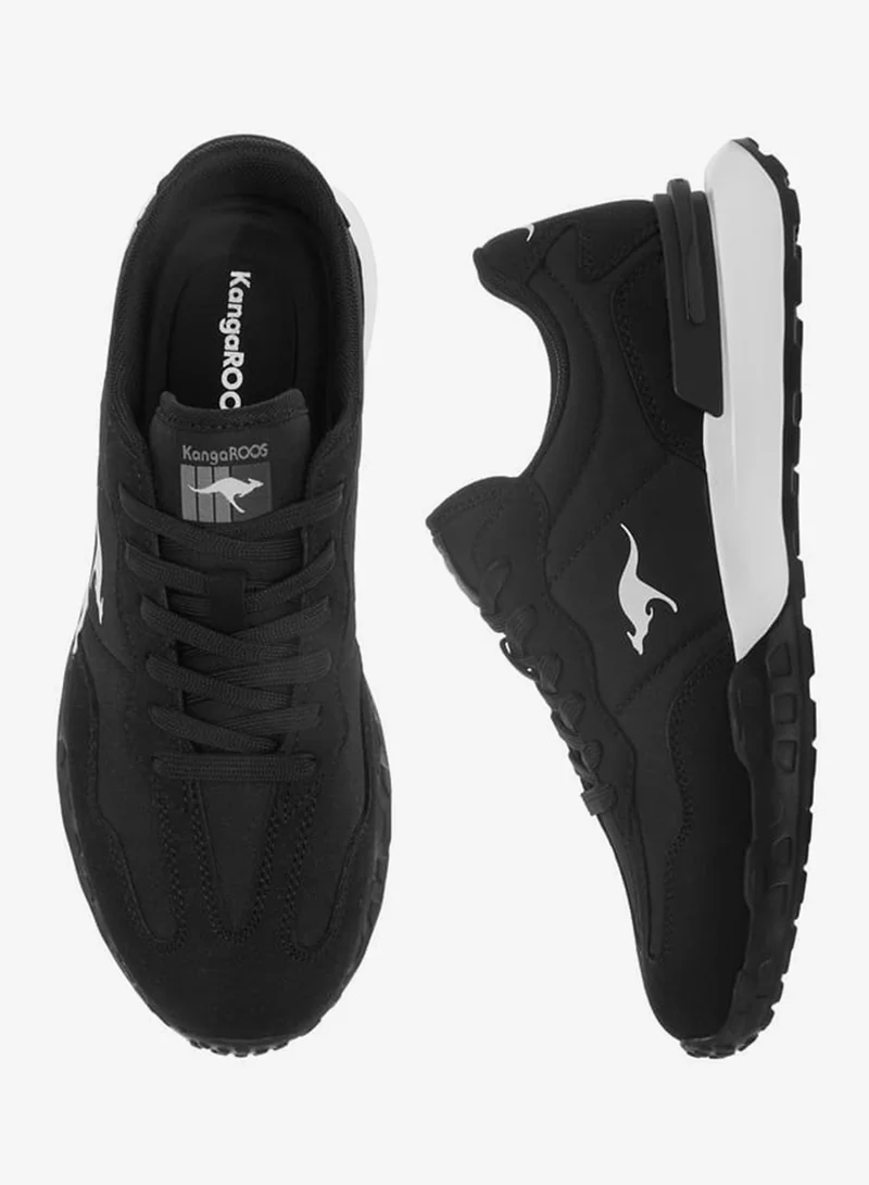 kangaROOS BLACK Women's Textured Sports Shoes With Lace-Up Closure for Women | Best Price UAE