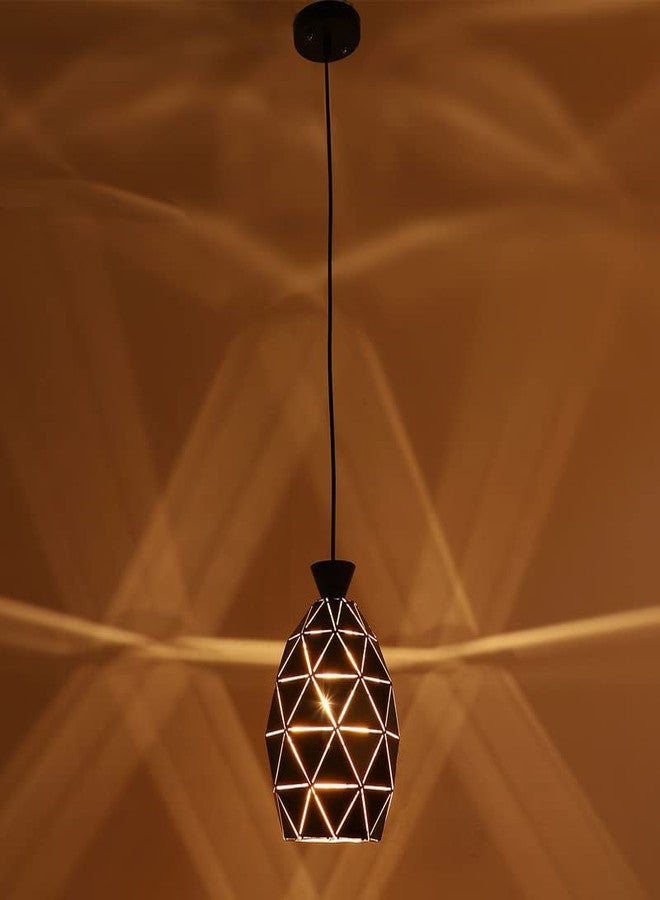 ELIANTE Modern Metal Laser Cut Hanging Pendant Light – Decorative Geometric Ceiling Lamp for Living Room, Dining Area, Bedroom, Kitchen Island Lighting | 3 Years Warranty | Free - LED LAMP - Image 4