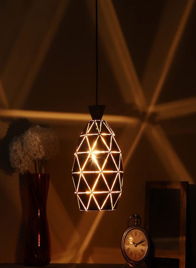ELIANTE Modern Metal Laser Cut Hanging Pendant Light – Decorative Geometric Ceiling Lamp for Living Room, Dining Area, Bedroom, Kitchen Island Lighting | 3 Years Warranty | Free - LED LAMP - Image 3