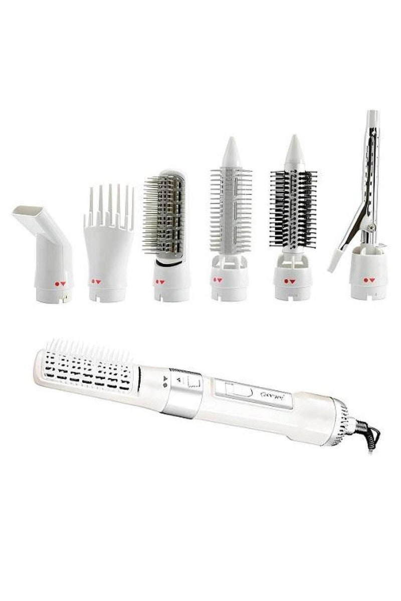 GEMEI GM-4836 Multi-Functional Hair Styling Tool with Six Attachments for Volume, Curling, and Smoothing in One Powerful Device - Image 1