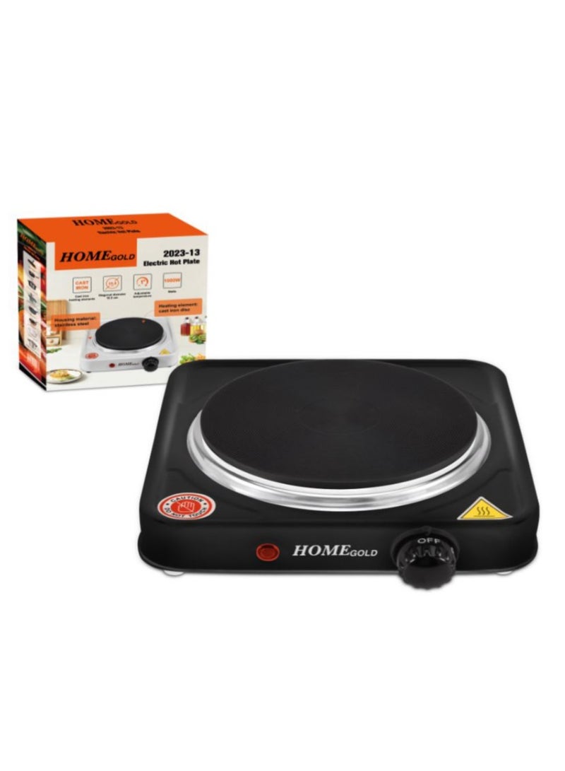 Home Gold Home Gold Single Burner Electric Hot Plate Cooker Non-Stick Overheat Protection 1000W -  1 Year Warranty 