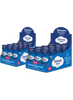 Dream Water مشروب مكمل للمساعدة على النوم؛ الميلاتونين 5 ملغ، GABA، 5-HTP؛ خالٍ من السكر، نكهات طبيعية، بدون ألوان مضافة، 2.5 أونصة من جرعات النوم السائلة، رحيق الليل، 24 قطعة قد تختلف العبوة  - Image 1