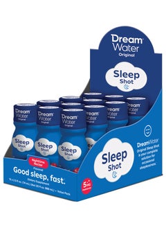 Dream Water مشروب مكمل للمساعدة على النوم؛ الميلاتونين 5 ملغ، GABA، 5-HTP؛ خالٍ من السكر، نكهات طبيعية، بدون ألوان مضافة، 2.5 أونصة من جرعات النوم السائلة، رحيق الليل، 24 قطعة قد تختلف العبوة  - Image 2