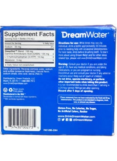 Dream Water مشروب مكمل للمساعدة على النوم؛ الميلاتونين 5 ملغ، GABA، 5-HTP؛ خالٍ من السكر، نكهات طبيعية، بدون ألوان مضافة، 2.5 أونصة من جرعات النوم السائلة، رحيق الليل، 24 قطعة قد تختلف العبوة  - Image 3