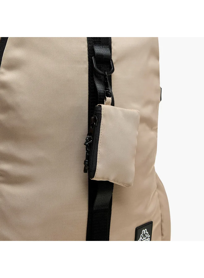 Kappa BEIGE Girls Logo Applique School Backpack with Pouch - 19x30x47 cm  | Best Price UAE