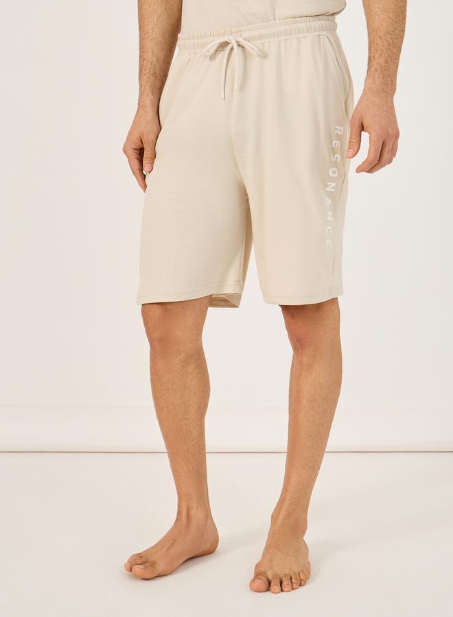 Styli Slogan Print Round Neck T-Shirt and Short Pyjama Set - Image 4