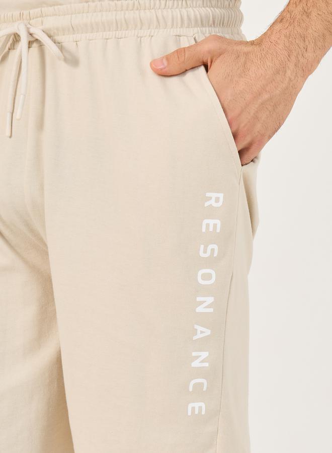 Styli Slogan Print Round Neck T-Shirt and Short Pyjama Set - Image 5