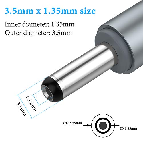 APETOO 6.6FT 5V USB to DC 3.5mm x 1.35mm Plug Charging Cable Replacement Charger Cord for Foreo Luna/Luna2/Luna3/Luna Mini & Mini2/FOREO ISSA Series E-Toothbrush, Hub, Mini Speaker/Fan, Table Lamp - Image 2