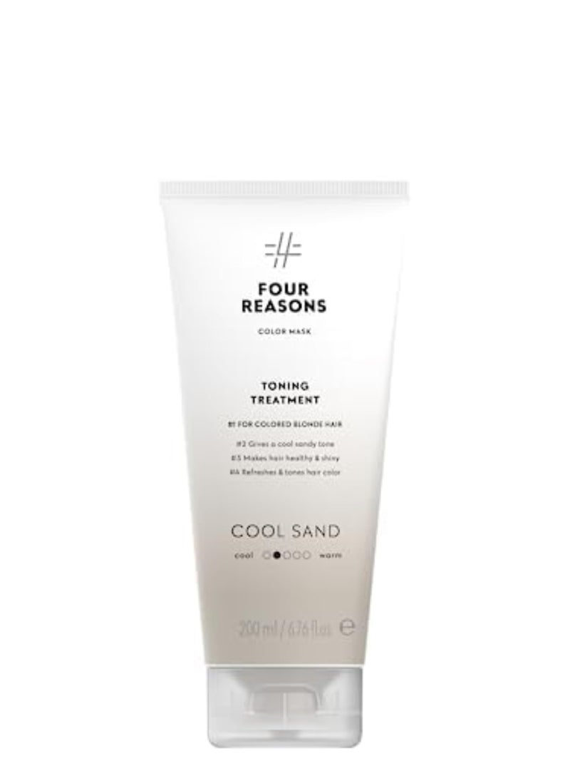 Four Reasons Color Mask  Cool Sand Blonde  27 Colors Color Depositing Conditioner Toning Treatment Tone  Enhance ColorTreated Hair  Semi Permanent Hair Dye Vegan and CrueltyFree 676 fl oz