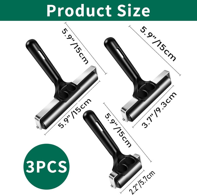 VinBee Soft Rubber Brayer Rollers for Crafting Brayer Rollers for Printmaking Brayer Tool Paint Brush Ink Applicator Art Craft Oil Painting Tool 3 Pack (2.4 inch,4 inch,5.9 inch) - Image 2