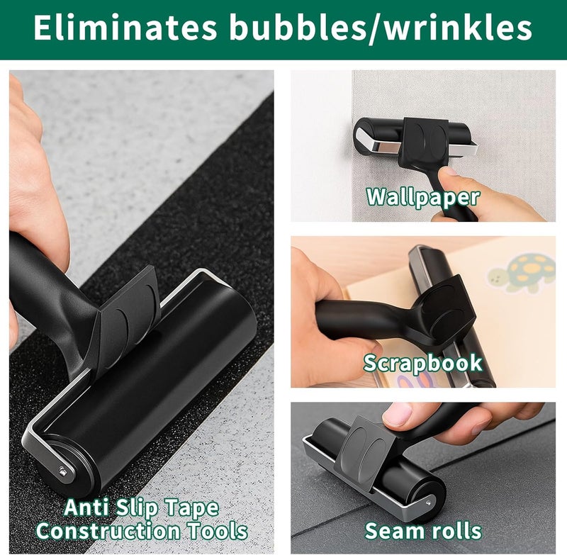 VinBee Soft Rubber Brayer Rollers for Crafting Brayer Rollers for Printmaking Brayer Tool Paint Brush Ink Applicator Art Craft Oil Painting Tool 3 Pack (2.4 inch,4 inch,5.9 inch) - Image 3