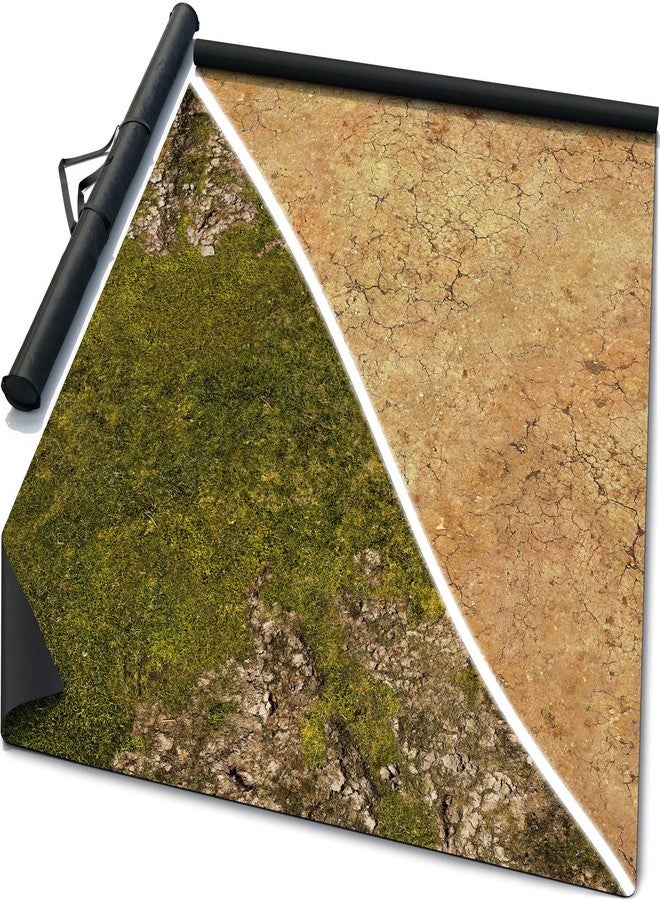 Warzone Studio 6’ x 3’ Double-Sided Mouse Pad Rubber Battle Mat: Homeland + Saraha + Bag - Image 1