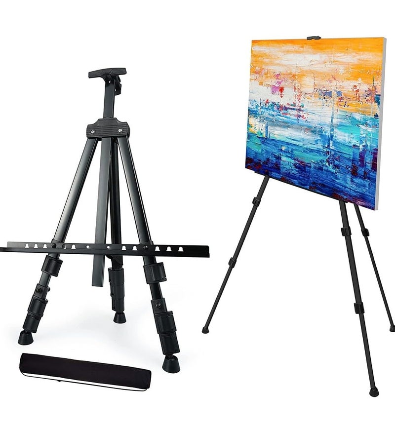 VRB DecTM Wooden Foldable/Adjustable Easel Stand for displaying Great Artwork Sketch,Art Painting,Canvas,Business Promotions, Display, Artist Students (5 FT Metal Foldable Stand - 1 Pcs) - Image 4