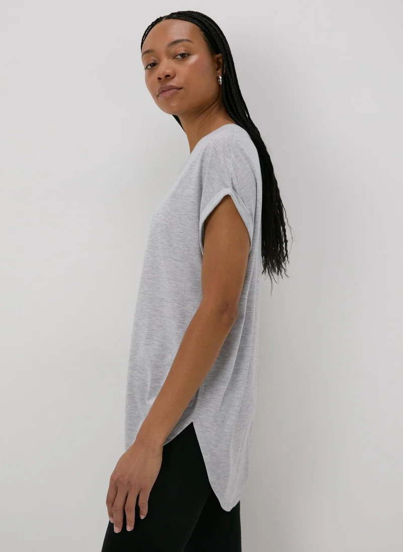 Matalan Grey Longline T-Shirt