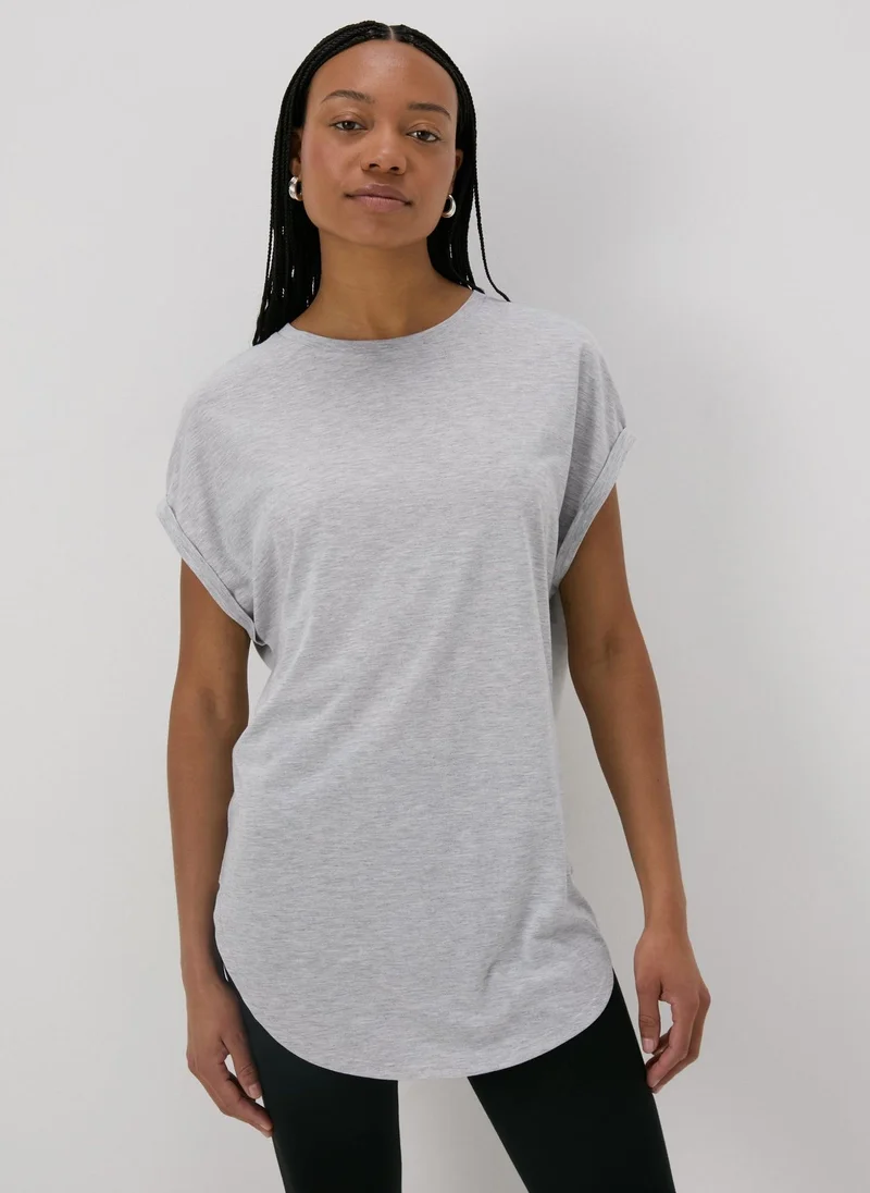 Matalan Grey Longline T-Shirt