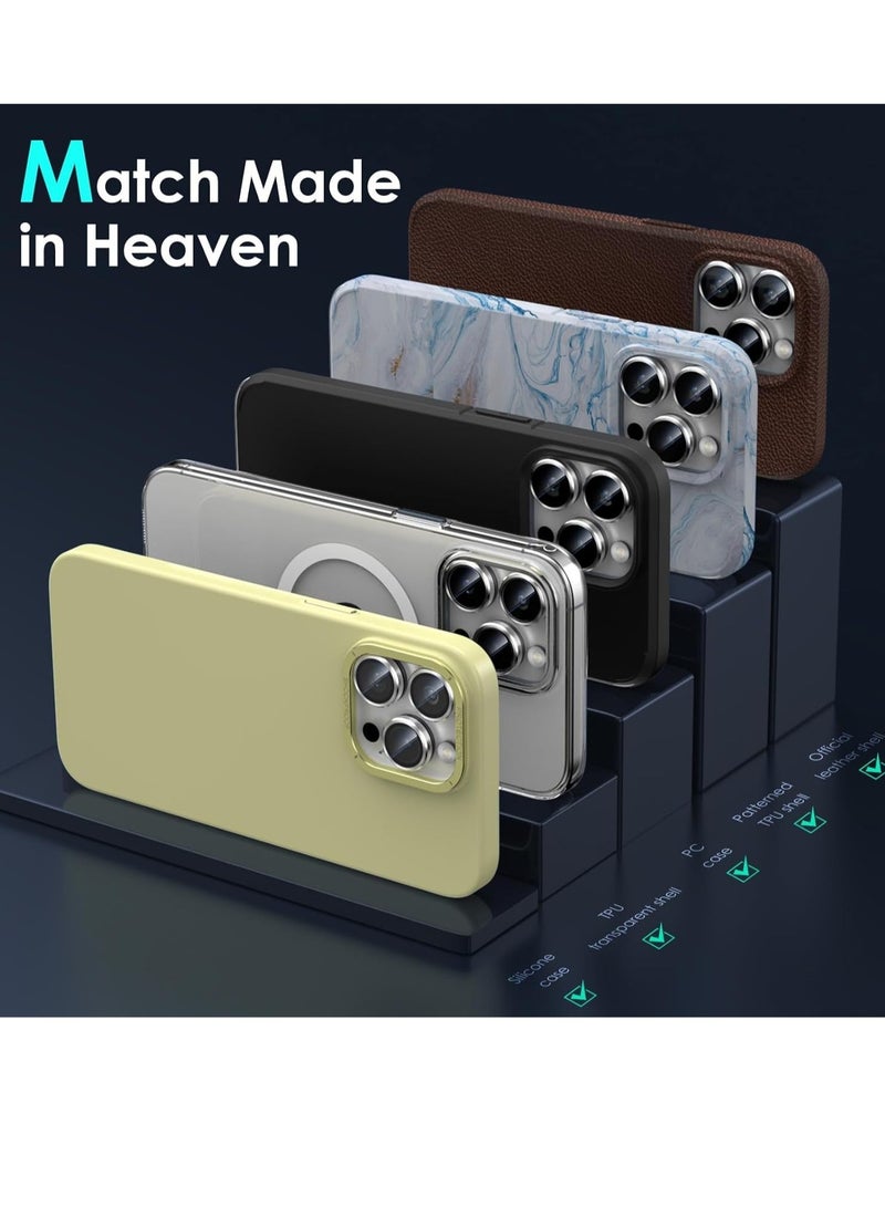 حامي عدسة كاميرا آيفون 15 برو - آيفون 15 برو ماكس، زجاج مقسى 9H، غطاء عدسة كاميرا، حلقة معدنية فردية لآيفون 15 برو 6.1 بوصة وآيفون 15 برو ماكس 6.7 بوصة (تيتانيوم أبيض) - Image 5