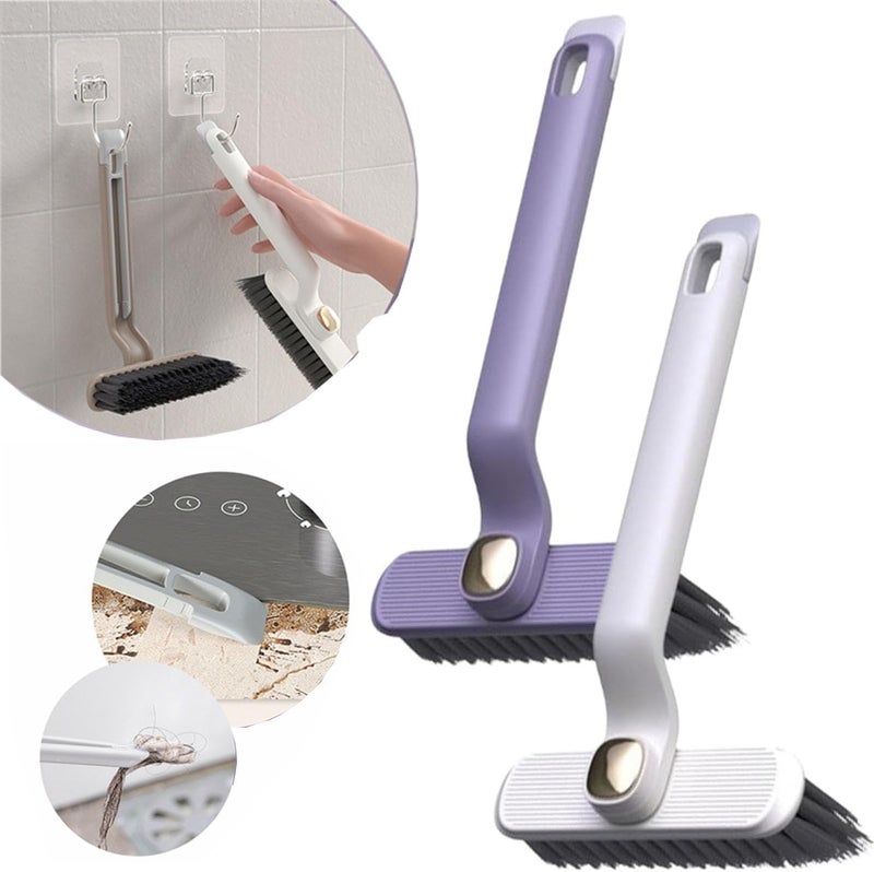 ZMOXY Multi-Function Bathroom Plastic Cleaning Brush,Tiles Cleaning Brush,Hard Bristle Rotating Crevice Gap Cleaning Brushes for Bathroom,Floor Cleaner Brush(Multi Colour) - Image 2