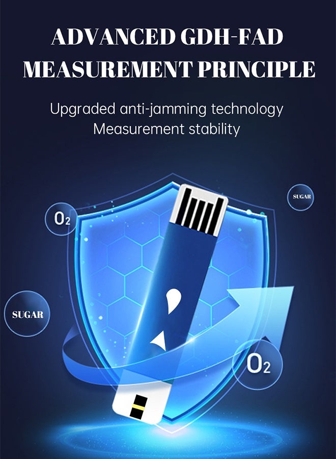 JS Blood Glucose Monitoring System with 50 Test Strips and Lancets - Image 3