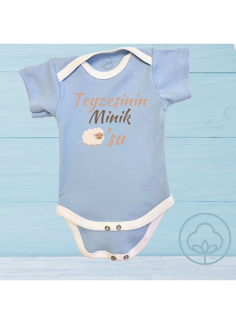 Harmandar - Special Design Organic Snap-On Aunt's Little Lamb Bodysuit - Image 1