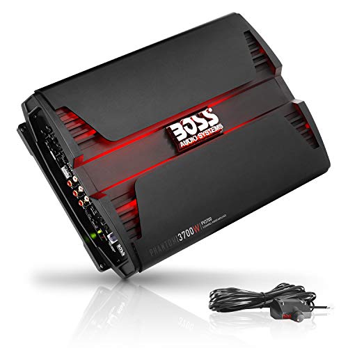 BOSS Audio Systems PV3700 5 Channel Car Stereo Amplifier – 3700 High Output, 5 Channel, 2/4 Ohm Stable, Low/High Level Inputs, High/Low Pass Crossover, Full Range, Bridgeable, for Subwoofer - Image 1