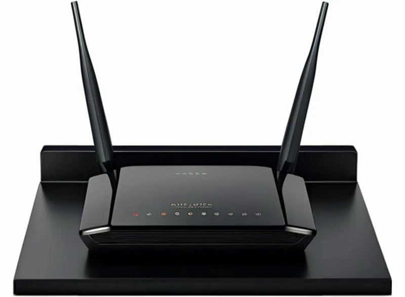 DIME حامل صندوق الإعداد الخشبي الهندسي | حامل صندوق التلفاز المثبت على الحائط لرفوف المنزل لحمل مكبرات الصوت وجهاز التوجيه WiFi ووحدة التحكم في الألعاب وجهاز البث عن بُعد (أسود) - Image 1