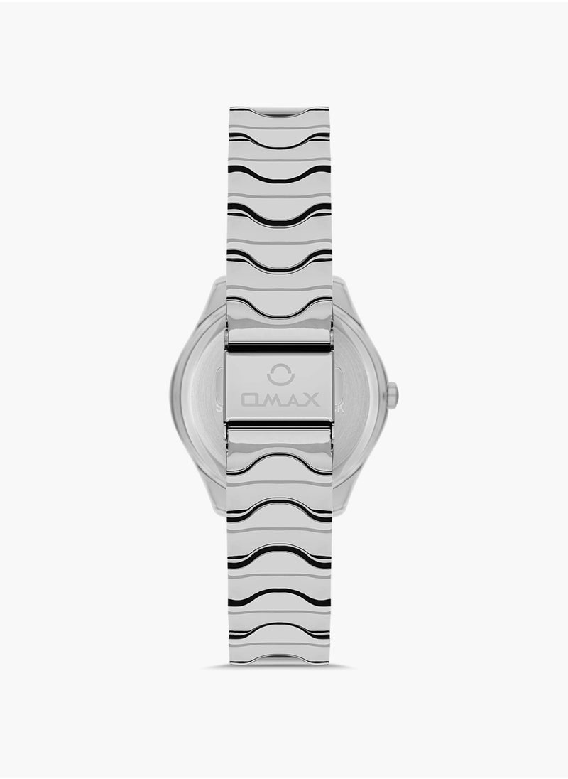 OMAX - Omax Women's Luxury Wrist Watch, Watches for Women, Stainless Watches, Classic Silver Steel Band, Round Dial, Waterproof Watch, 1 Year Warranty - Image 1