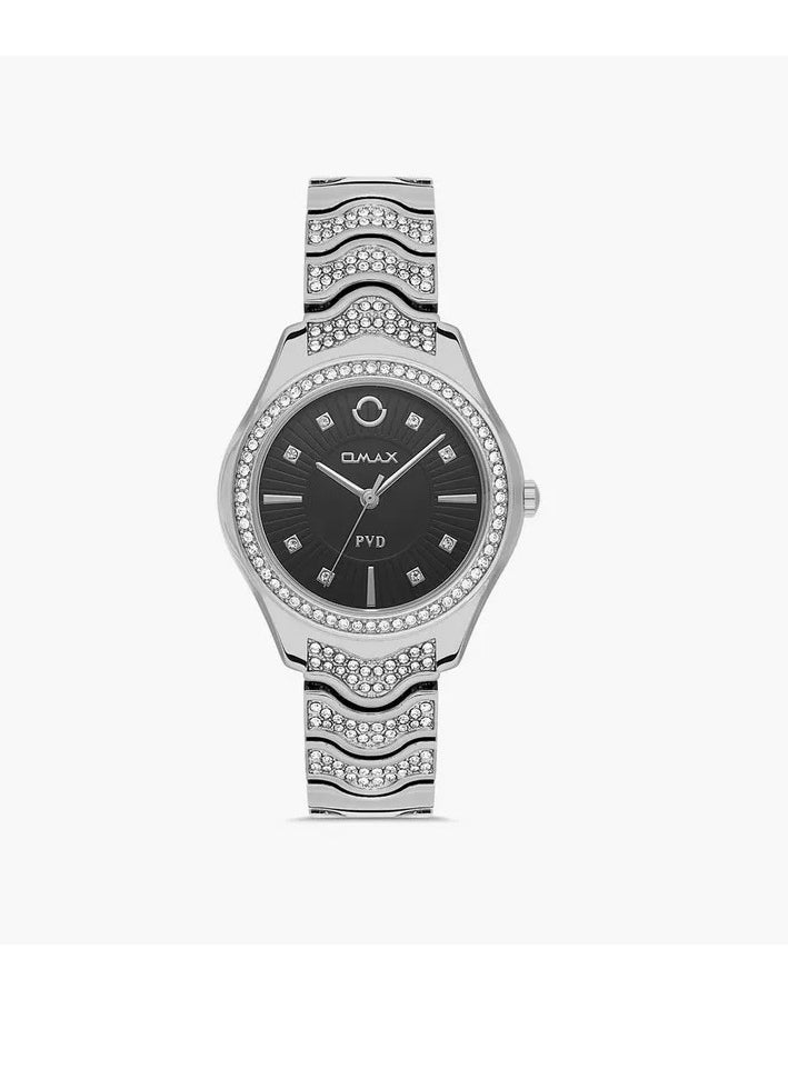 OMAX - Omax Women's Luxury Wrist Watch, Watches for Women, Stainless Watches, Classic Silver Steel Band, Round Dial, Waterproof Watch, 1 Year Warranty - Image 1