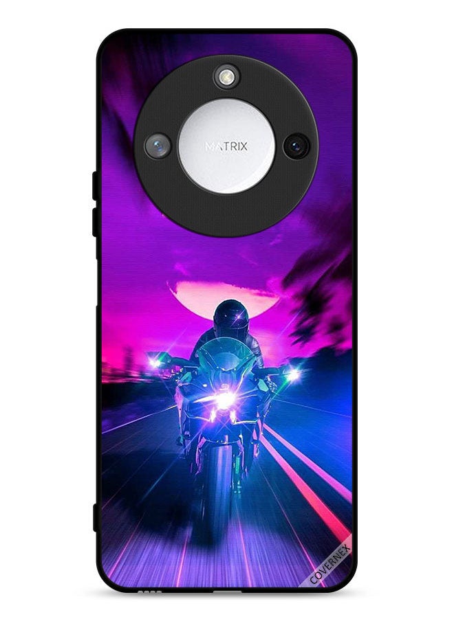 Covernex Honor X9c Smart 5G Protective Case Cover Man On Bike Wallpaper  - Image 1