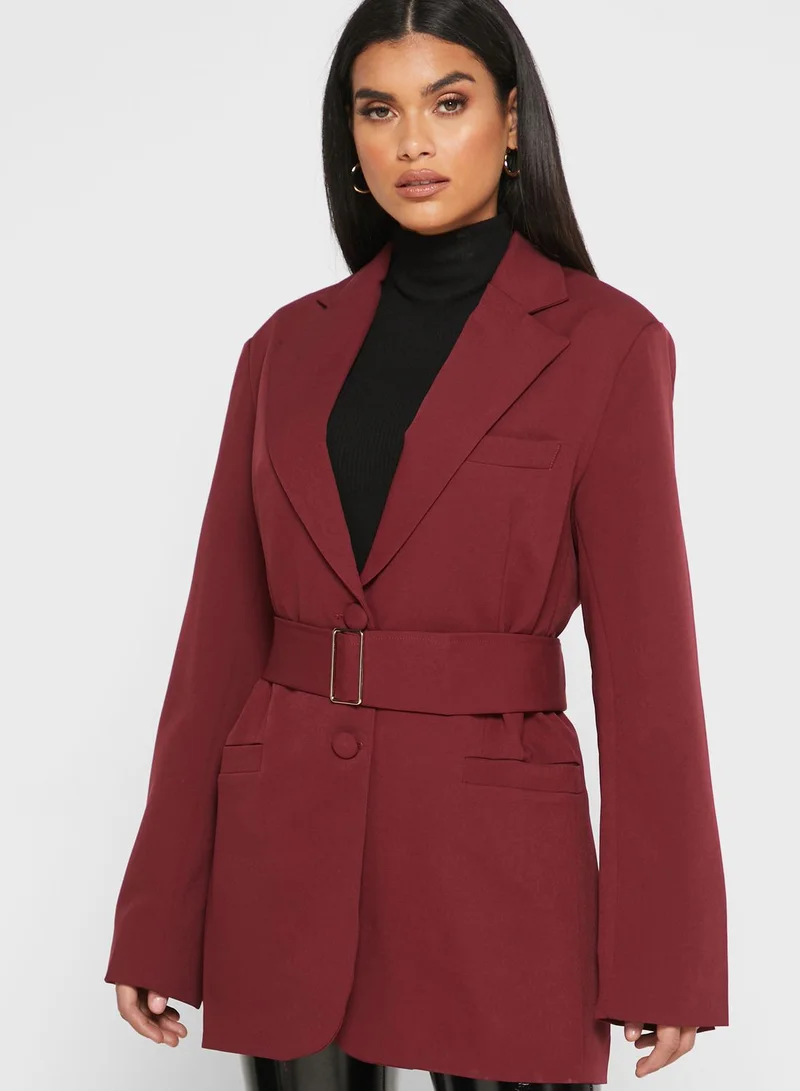 ELLA Belted Pocket Blazer
