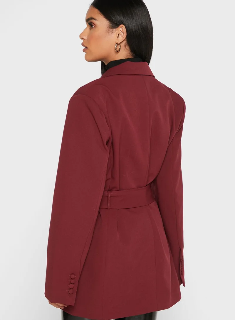ELLA Belted Pocket Blazer