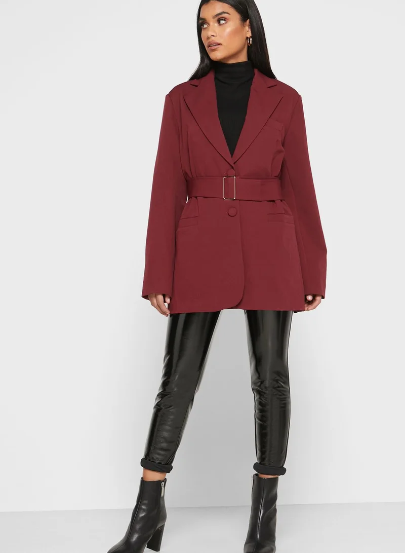 ELLA Belted Pocket Blazer