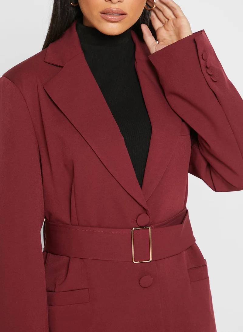 ELLA Belted Pocket Blazer