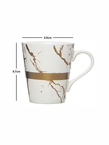White Gold Porcelain Coffee Mug Set of 2 pcs, Multicolor, 310 ml, WG-1523-WHITE - Image 3