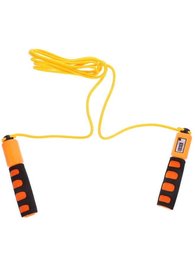 Lacoz Adjustable Jump Rope with Mechanical Counter, Comfortable Non-Slip Handle Grips, Adjustable Skipping Rope for Fitness, Cardio, Weight Loss and Daily Exercise Orange - Image 2